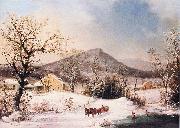 George Henry Durrie Winter in the Country, Distant Hills painting